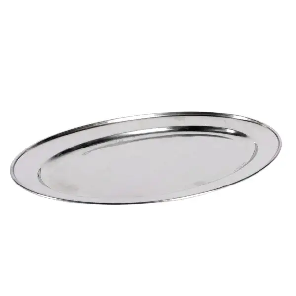 24" Stainless Oval Flat